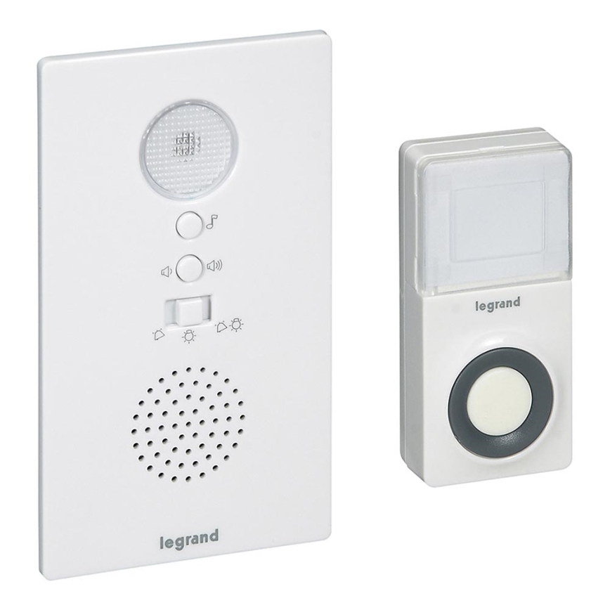 Legrand 94224 - Bezdrôtový zvonček ELIOT so signalizáciou LED