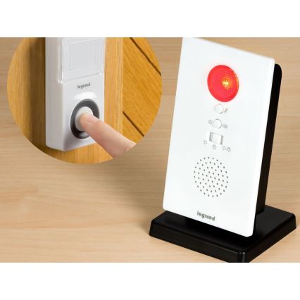 Legrand 94224 - Bezdrôtový zvonček ELIOT so signalizáciou LED