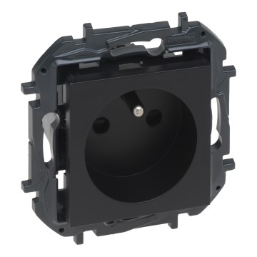 Legrand - Domová zásuvka bez rámčeka 250V/16A NILOE STEP čierna