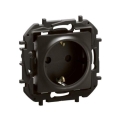 Legrand - domová zásuvka SCHUKO 250 V/16 A NILOE čierna