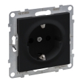 Legrand - Domová zásuvka SCHUKO 250 V/16 A SUNO čierna