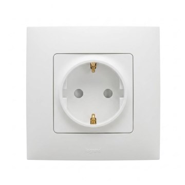 Legrand - Domová zásuvka SCHUKO s rámikom NILOE 250V biela