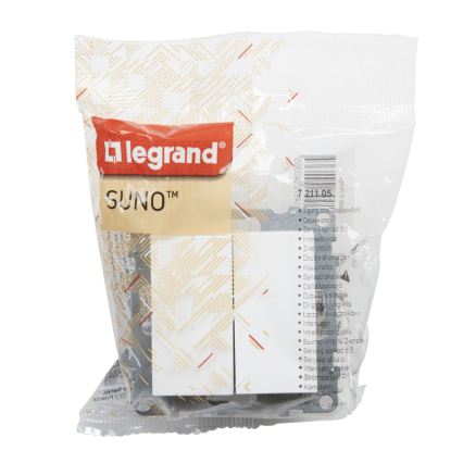 Legrand - Dvojitý vypínač bez rámčeka č. 5 SUNO biela