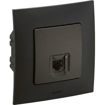 Legrand - Ethernetová zásuvka RJ45 s rámčekom NILOE čierna