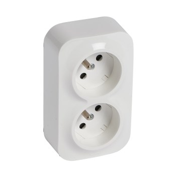 Legrand - Nástenná dvojitá domová zásuvka 250V/16A FORIX biela