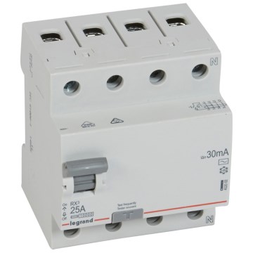 Legrand - Prúdový chránič 4-pólový RX3 4P 25 A 30 mA AC