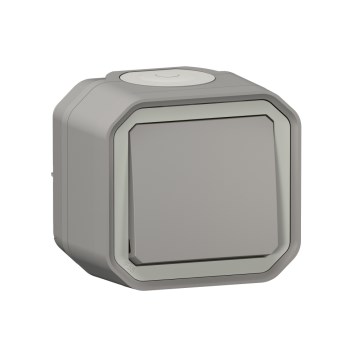 Legrand - Schodiskový vypínač č. 6 PLEXO IP55 sivý