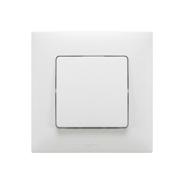 Legrand - Schodiskový vypínač č. 6 s rámčekom NILOE biela
