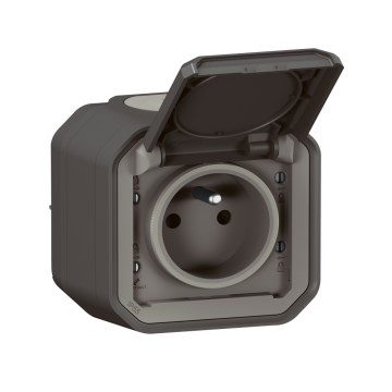 Legrand - Vonkajšia zásuvka 250V/16A PLEXO IP55 antracit