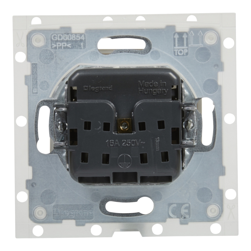 Legrand - Vonkajšia zásuvka bez rámčeka 250V/16A NILOE STEP IP44 biela