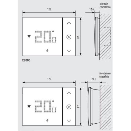 Legrand XW8002W - Inteligentný termostat SMARTHER 230V Wi-Fi biela