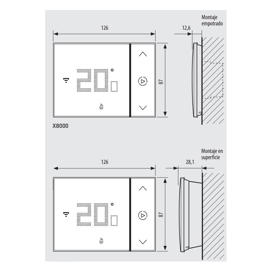 Legrand XW8002W - Inteligentný termostat SMARTHER 230V Wi-Fi biela