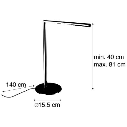 Leuchten Direkt 11011-55 - LED Stmievateľná stolná lampa DAWDA LED/4,8W/230V