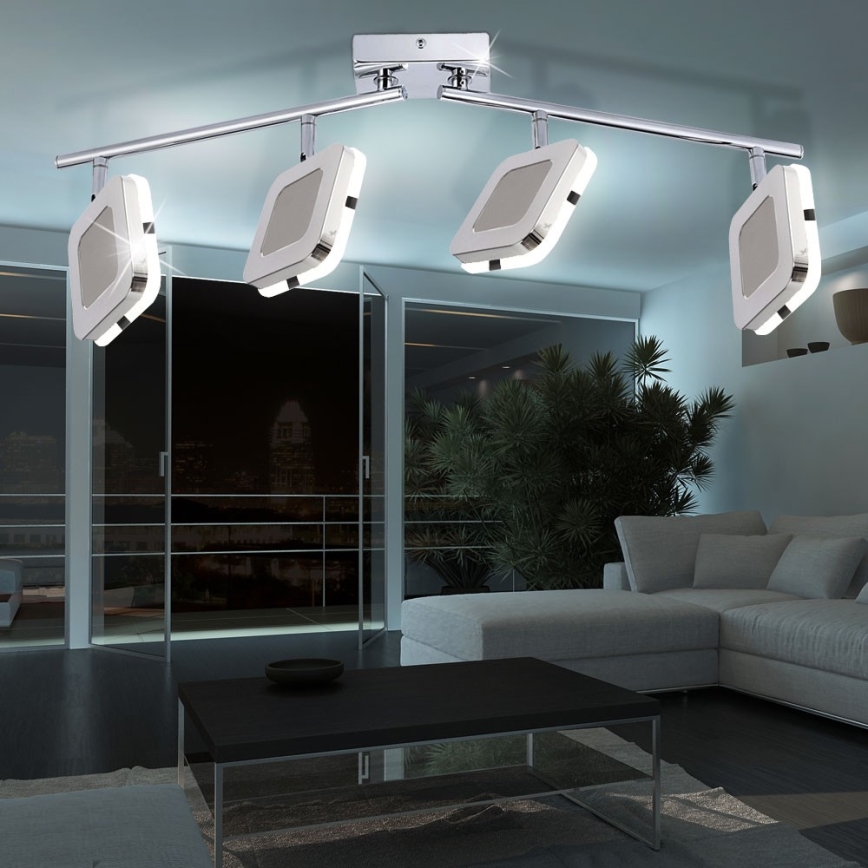 Leuchten Direkt 11075-17 - LED Bodové svietidlo QUARTO 4xLED/4W/230V