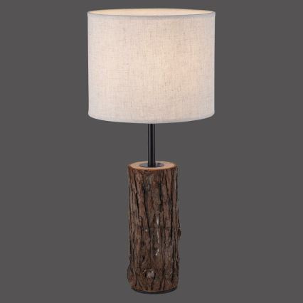 Leuchten Direkt 11233-79 - Stolná lampa BARK 1xE27/40W/230V drevo