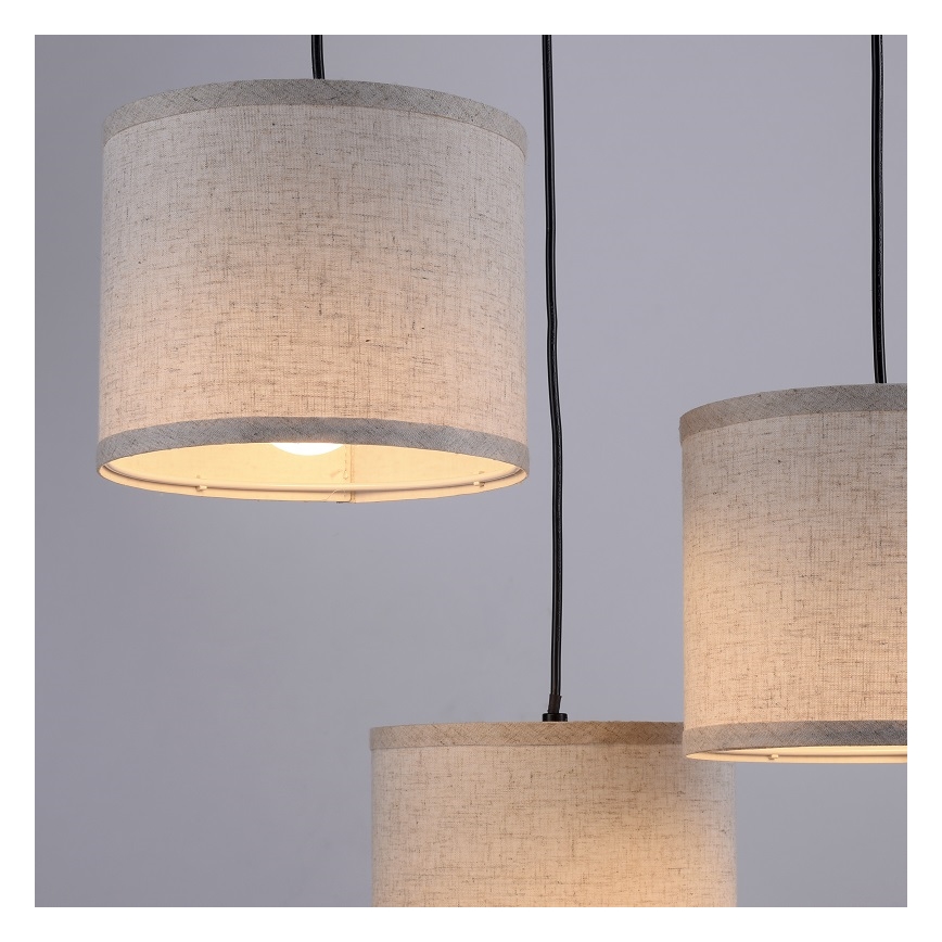 Leuchten Direkt 11236-79 - Luster na lanku BARK 3xE27/40W/230V drevo