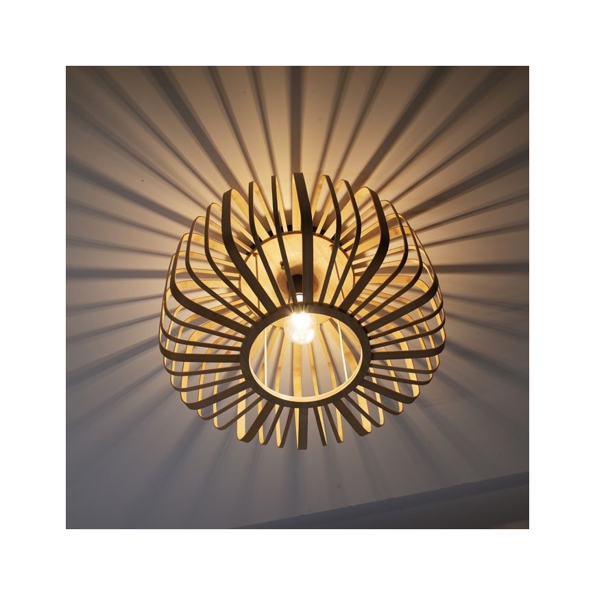 Leuchten Direkt 11413-79 - Prisadený luster RACOON 1xE27/40W/230V pr. 50 cm bambus