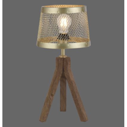 Leuchten Direkt 11423-60 - Stolná lampa FREDERIK 1xE27/60W/230V mangovník