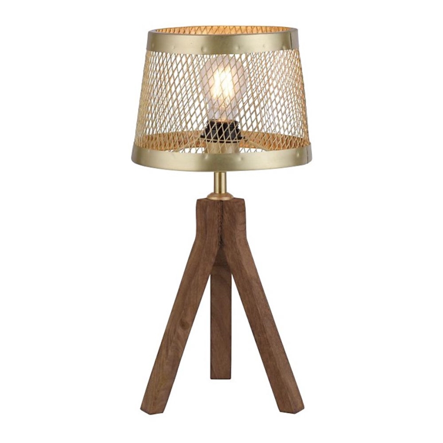 Leuchten Direkt 11423-60 - Stolná lampa FREDERIK 1xE27/60W/230V mangovník