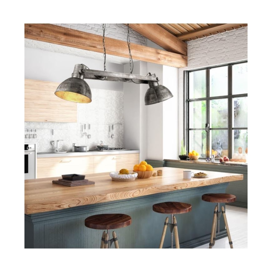 Leuchten Direkt 11483-77 - Luster na lanku SAMIA 2xE27/25W/230V