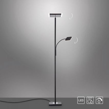 Leuchten Direkt 11710-18 - LED Stmievateľná stojacia lampa HANS LED/21,5W/230V + LED/4W