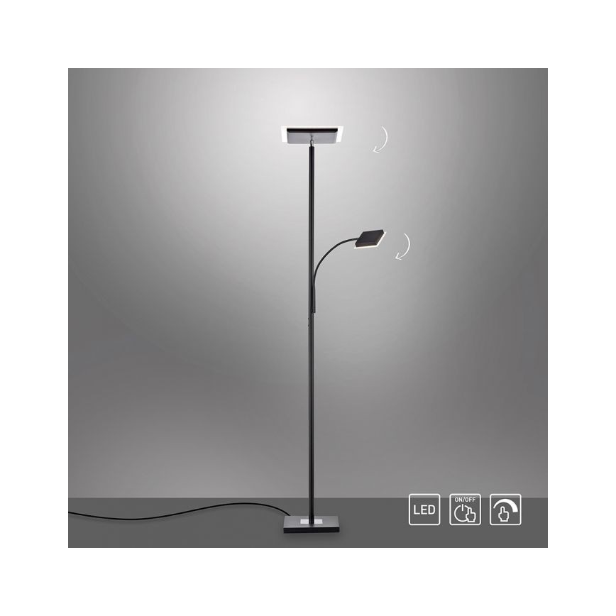 Leuchten Direkt 11710-18 - LED Stmievateľná stojacia lampa HANS LED/21,5W/230V + LED/4W