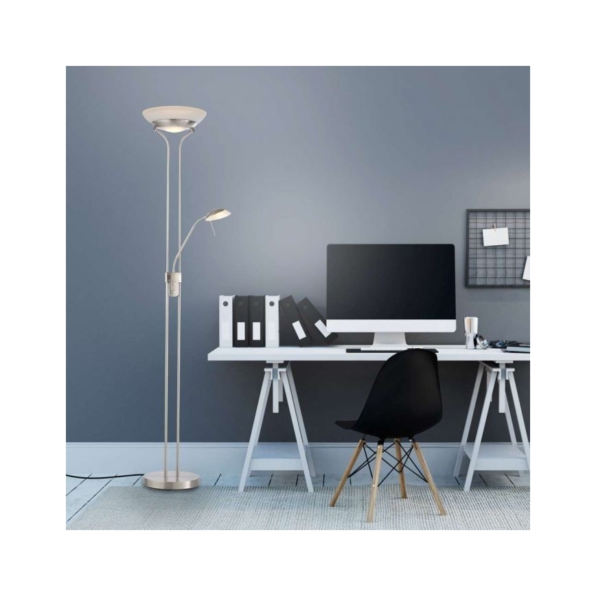 Leuchten Direkt 11730-55 - LED Stmievateľná stojacia lampa ZAHARA LED/16W/230V + LED/5W