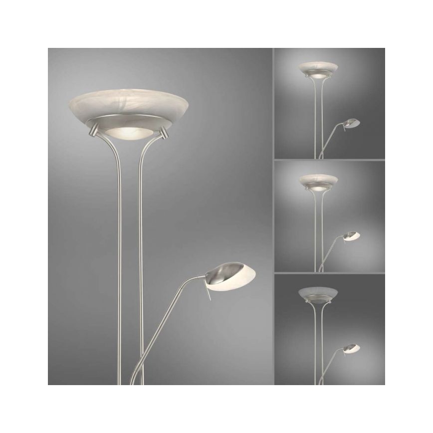 Leuchten Direkt 11730-55 - LED Stmievateľná stojacia lampa ZAHARA LED/16W/230V + LED/5W