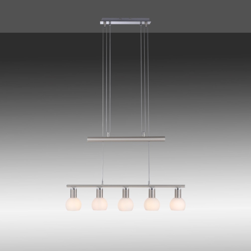 Leuchten Direkt 11939-55 - Luster na lanku BENEDIKT 5xE14/40W/230V