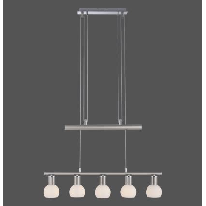 Leuchten Direkt 11939-55 - Luster na lanku BENEDIKT 5xE14/40W/230V