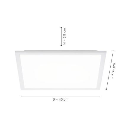 Leuchten Direkt 12201-16 - LED Stropné svietidlo FLAT LED/22W/230V