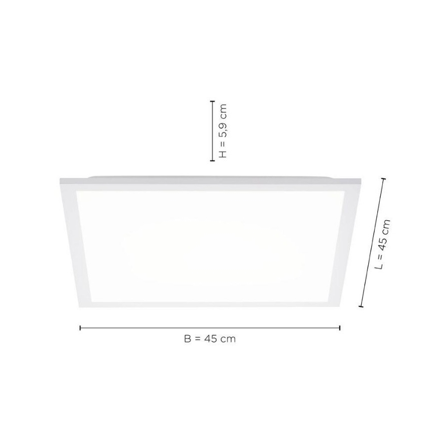 Leuchten Direkt 12201-16 - LED Stropné svietidlo FLAT LED/22W/230V
