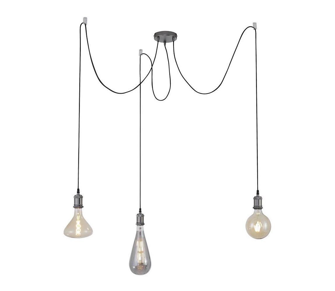Leuchten Direkt Leuchten Direkt 13571-18 - Luster na lanku DIY 3xE27/60W/230V pavúk čierna