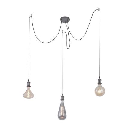 Leuchten Direkt 13571-18 - Luster na lanku DIY 3xE27/60W/230V pavúk čierna