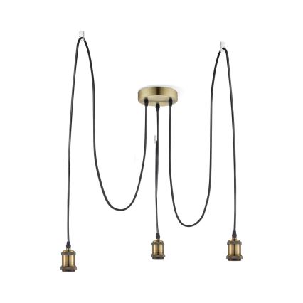 Leuchten Direkt 13571-60 - Luster na lanku DIY 3xE27/60W/230V pavúk mosadz