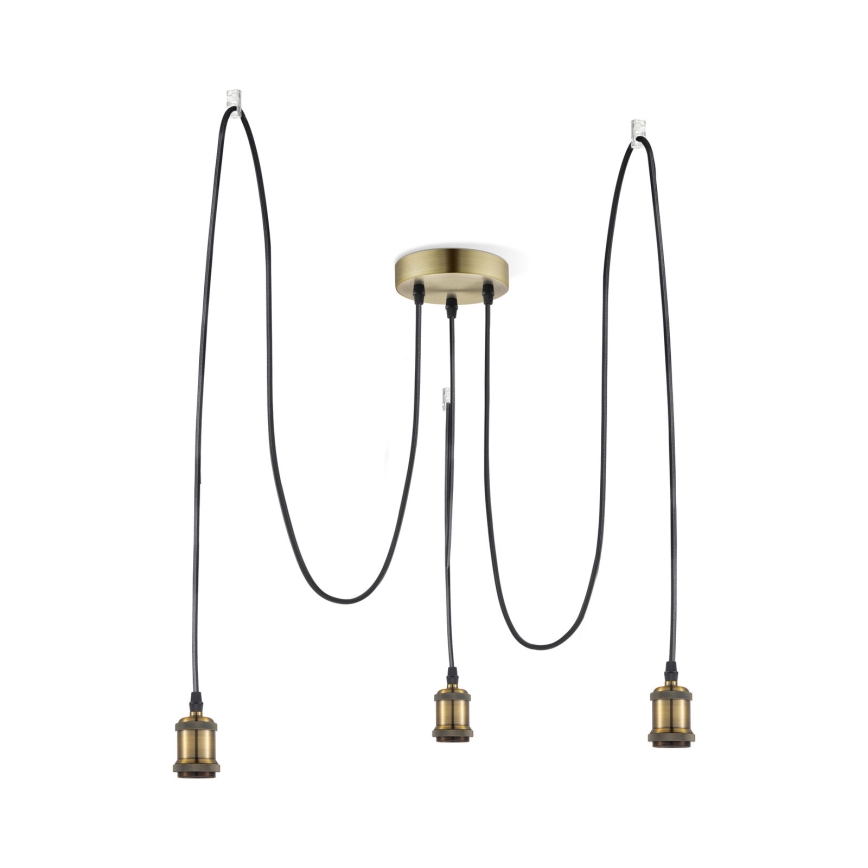 Leuchten Direkt 13571-60 - Luster na lanku DIY 3xE27/60W/230V pavúk mosadz