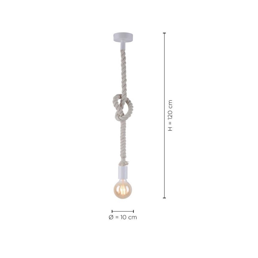 Leuchten Direkt 13572-16 - Luster na lanku DIY 1xE27/10W/230V biela