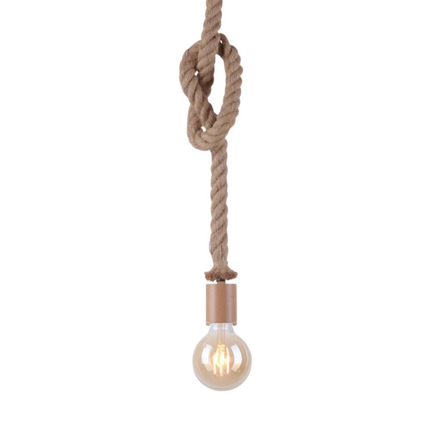Leuchten Direkt 13572-79 - Luster na lanku DIY 1xE27/10W/230V hnedá