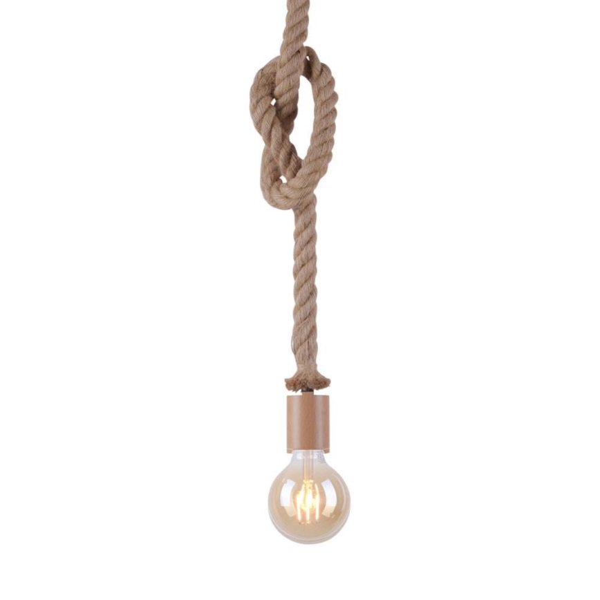 Leuchten Direkt 13572-79 - Luster na lanku DIY 1xE27/10W/230V hnedá