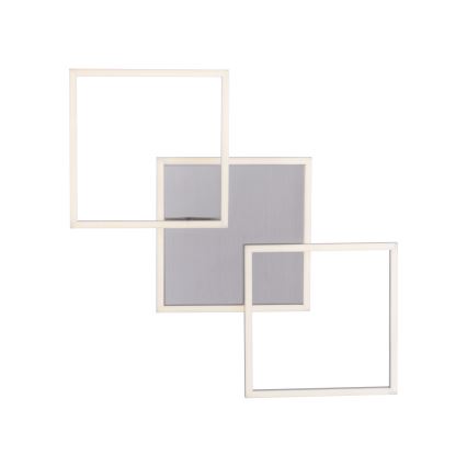 Svietidlo pozostáva z troch prekrývajúcich sa štvorcových rámov, z ktorých jeden je sivý a dva sú svetlé. Svietidlo je umiestnené na bielom pozadí.