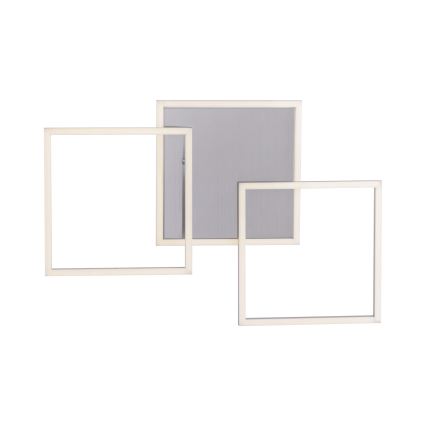 Trojica štvorcových rámov, z ktorých jeden je sivý, ostatné biele, sa prekrývajú. Rámy sú umiestnené na bielom pozadí.