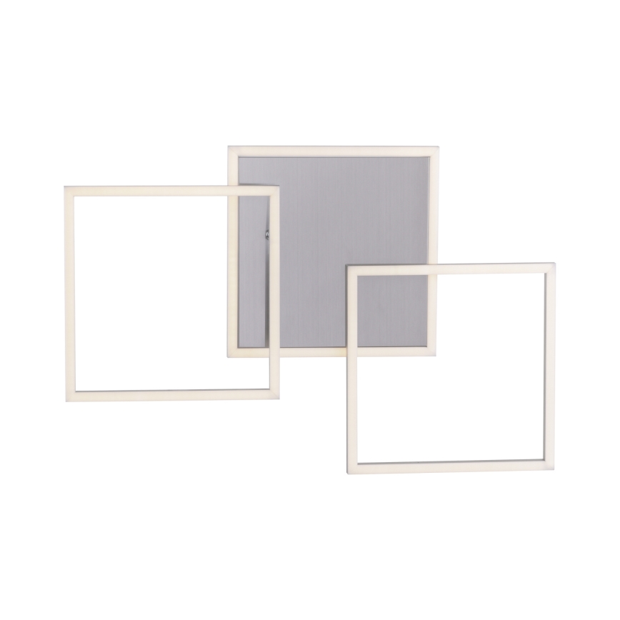 Trojica štvorcových rámov, z ktorých jeden je sivý, ostatné biele, sa prekrývajú. Rámy sú umiestnené na bielom pozadí.