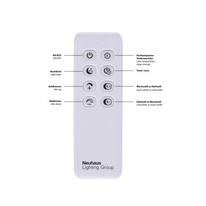 Leuchten Direkt 14017-55 - LED Stmievateľné stropné svietidlo IVEN 2xLED/20W/230V + diaľkové ovládanie