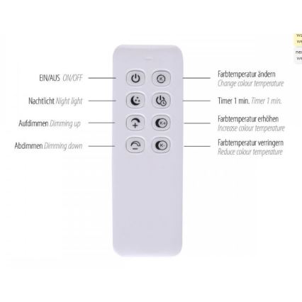 Leuchten Direkt 14019-60- LED Stmievateľný prisadený luster IVEN 2xLED/20W/230V 2700-5000K zlatá + diaľkové ovládanie