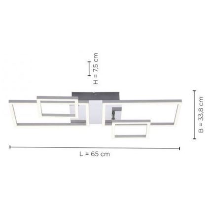 Leuchten Direkt 14030-55 - LED Prisadený luster IVEN 2xLED/12W/230V + 2xLED/5,5W