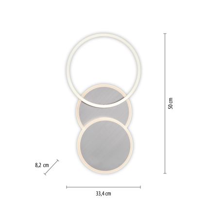 Leuchten Direkt 14116-55 - LED Stropné svietidlo SEVENT LED/25,5W/230V matný chróm