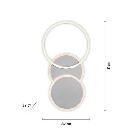 Leuchten Direkt 14116-55 - LED Stropné svietidlo SEVENT LED/25,5W/230V matný chróm