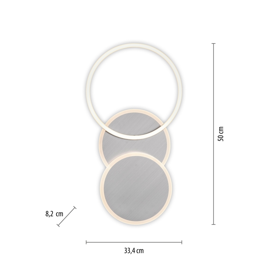 Leuchten Direkt 14116-55 - LED Stropné svietidlo SEVENT LED/25,5W/230V matný chróm