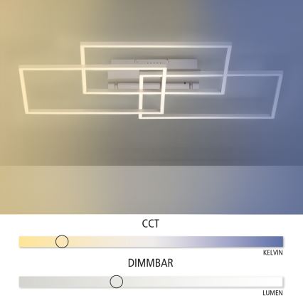 Leuchten Direkt 14150-55 - LED Stmievateľné stropné svietidlo IVEN 3xLED/13W/230V + diaľkové ovládanie