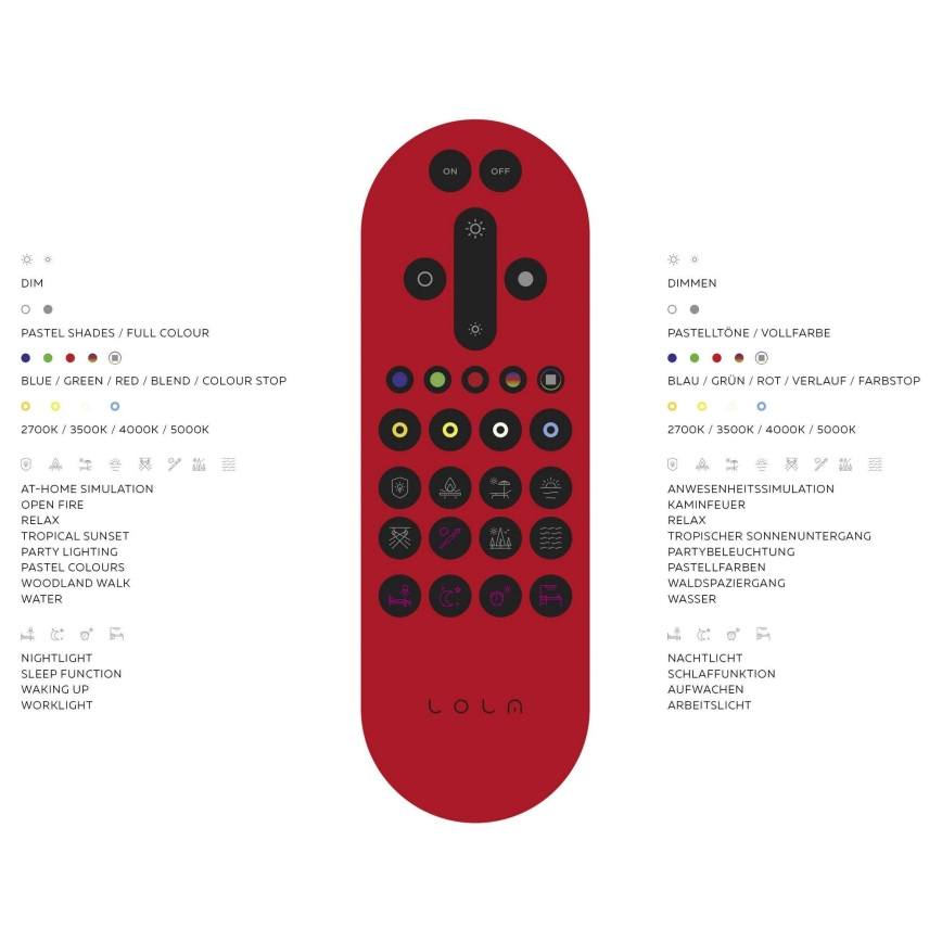 Leuchten Direkt 14280-16 - LED RGB Stmievateľné stropné svietidlo NAOMI LED/21,6W/230V Tuya 2700-5000K + diaľkové ovládanie